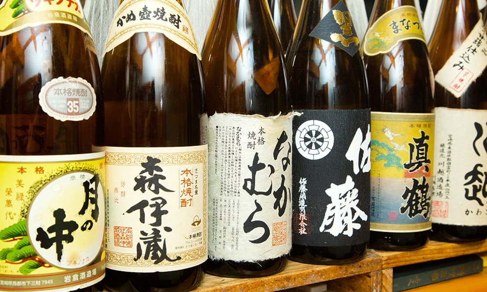 Sato, Nakamura, Moriizo等各种受欢迎的烧酒
